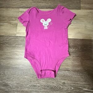 Rococo Cotton Purple Mouse Design Kids One Piece 18M